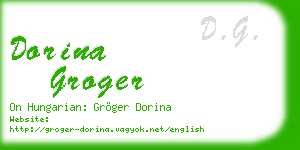 dorina groger business card